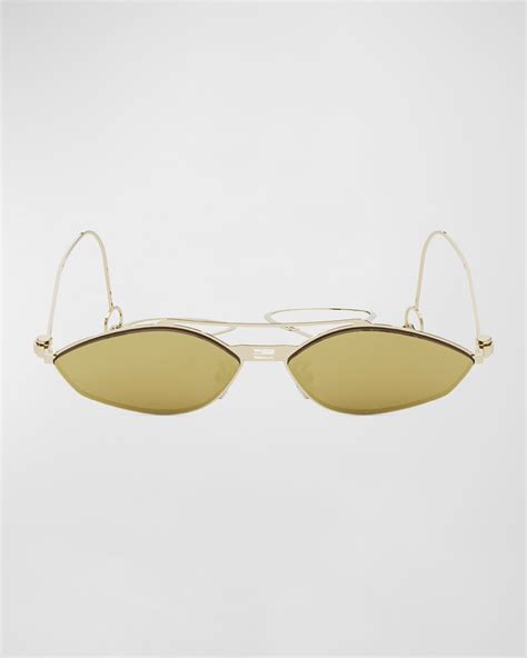 fendi geometric rimless aviator sunglasses|Fendi Rimless Geometric Metal Aviator Sunglasses.